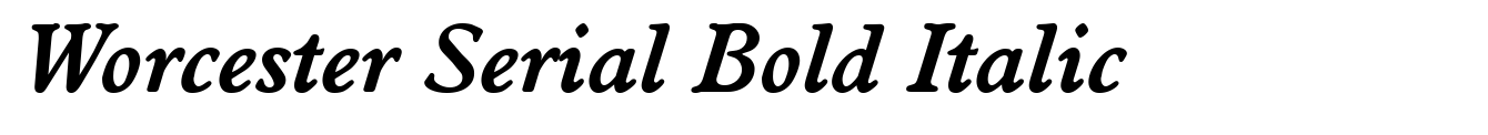 Worcester Serial Bold Italic